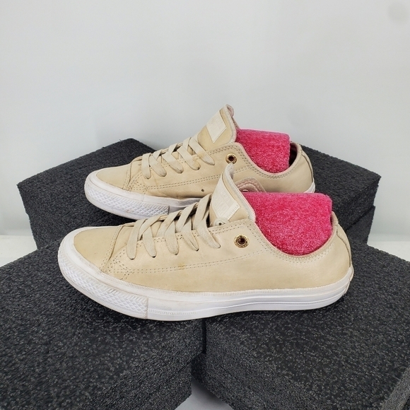 Converse Chuck II Craft Leather Low Top Women 7 Shoes 555956C Sneakers - Picture 10 of 14